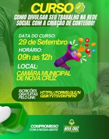 Curso: Como divulgar seu trabalho na rede social com a criação de conteúdo