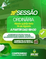 Vigésima Sessão Ordinária da Câmara Municipal de Nova Cruz